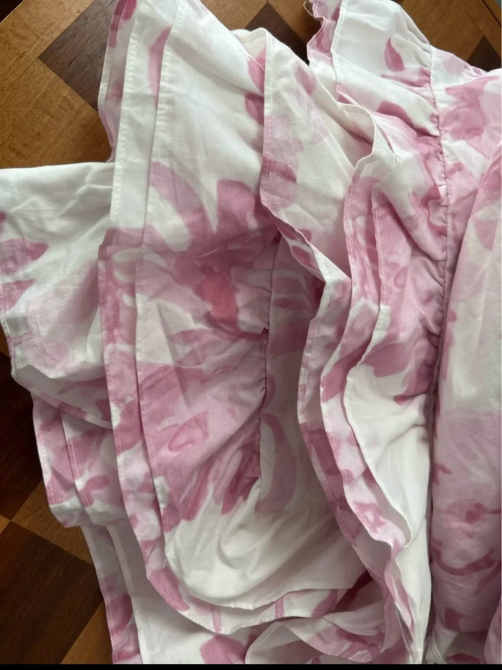 New Pottery Barn LoveShackFancy Damask Ruffle Duvet Cover size Full/Queen